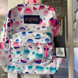 NEW Jansport Ombre Dot Backpack White Superbreak